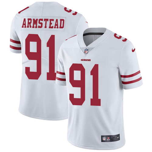 2019 men San Francisco 49ers #91 Armstead white Nike Vapor Untouchable Limited NFL Jersey->san francisco 49ers->NFL Jersey